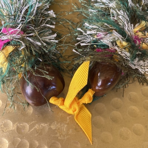 Hand Made Green Yellow Eyelash Yarn Lei Class of 2023 Graduation Celebration - Picture 5 of 10